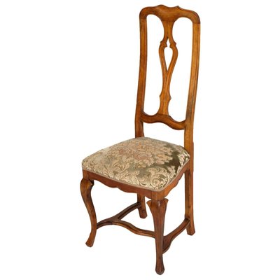 Sedie da pranzo antiche barocche in stile veneziano in legno di noce, set di 8 Sedie da pranzo antiche barocche in stile veneziano in legno di noce, set di 8