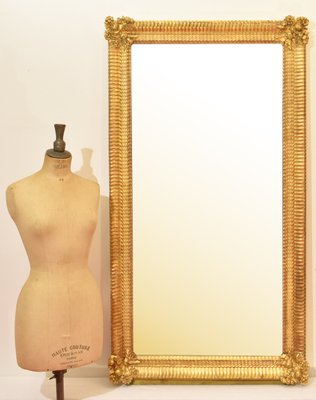 Antique Oval Golden Framed Mirror