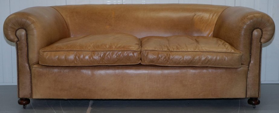 Vintage Victorian Style Brown Leather Sofa 1930s For At Pamono Vintage Victorian Style Brown Leather Sofa 1930s 19