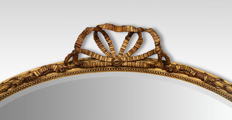 George Iii Style Oval Gilt Wall Mirror