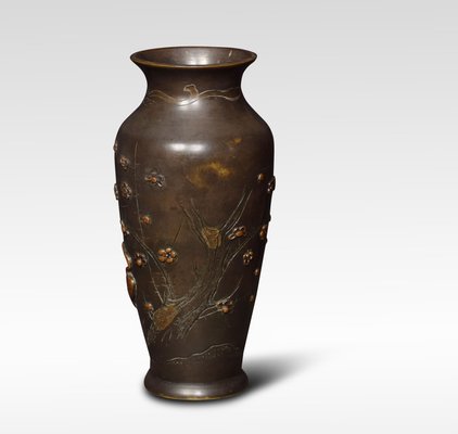 Antique Japanese Bronze Metal Vases Set Of 2 For Sale At Pamono