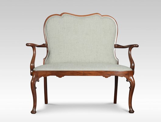 Antique Queen Anne Style Mahogany Two Seater Settee For At Pamono Antique Queen Anne Style Mahogany Two