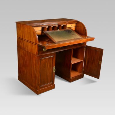 Victorian Mahogany Roll Top Desk 1880s For Sale At Pamono
