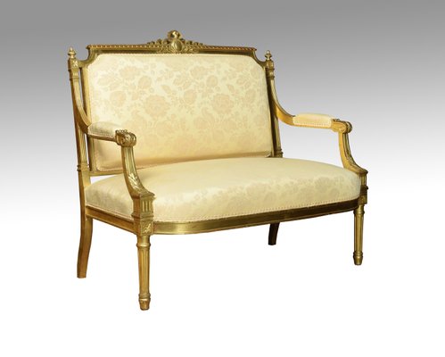 Antique Louis Xvi Style French Giltwood 2 Seater Sofa For At Antique Louis Xvi Style French Giltwood