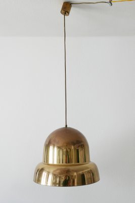 mid century brass pendant light