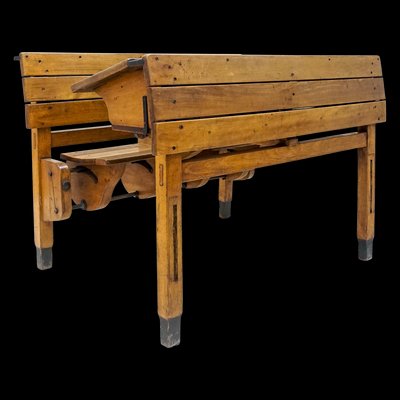 19th Century Double Wooden School Desk For Sale At Pamono
