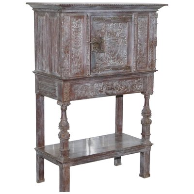 17th Century Limed Oak Cupboard For Sale At Pamono