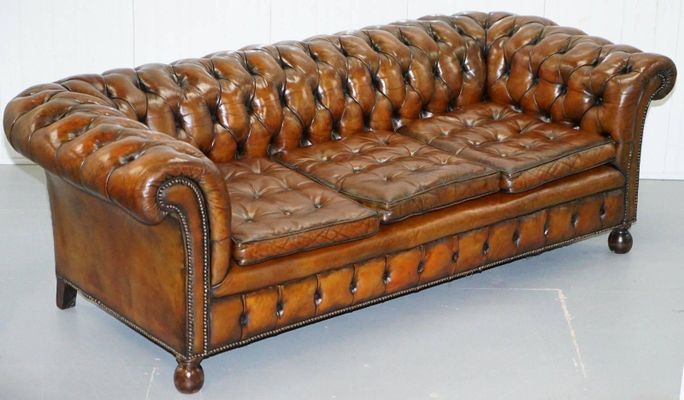 Vintage Leather Chesterfield Sofa
