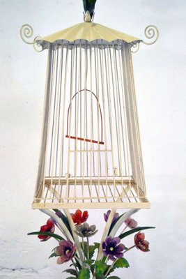 Mid Century Painted Wrought Iron Bird Cage For Sale At Pamono