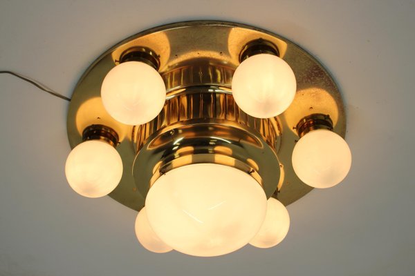 Large Art Deco Ceiling Lamp 1930s