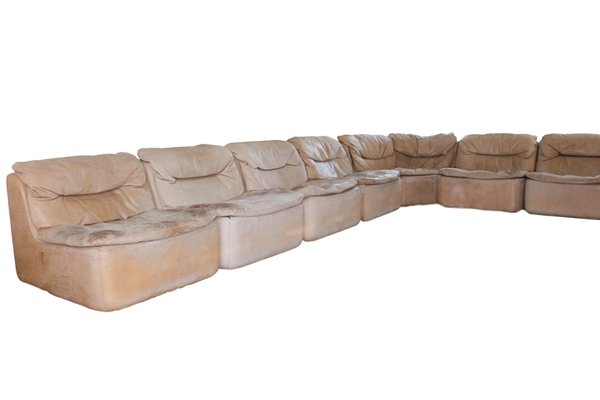 Model Plus 144 Curved Sectional Corner Leather Sofa By Friedrich Hill For Walter Knoll 1970s Model Plus 144 Curved Sectional Corner Leather Sofa By Friedrich Hill For Walter Knoll 1970s