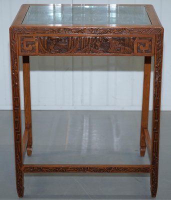 Antique Chinese Carved Nesting Tables