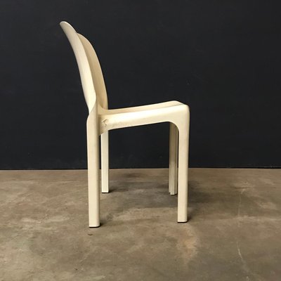 White Selene Chairs by Vico Magistretti for Artemide, 1960s