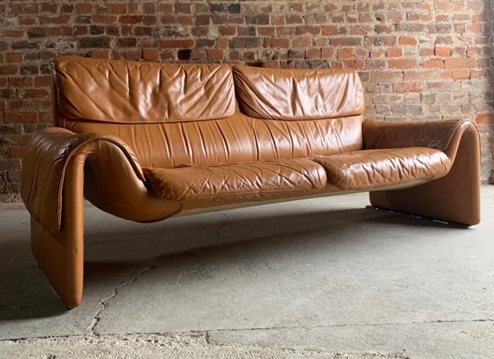 Ds2017 Cognac Leather Sofa From De Sede 1980s