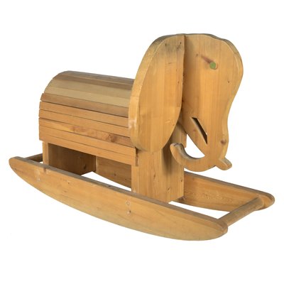 wooden rocking elephant