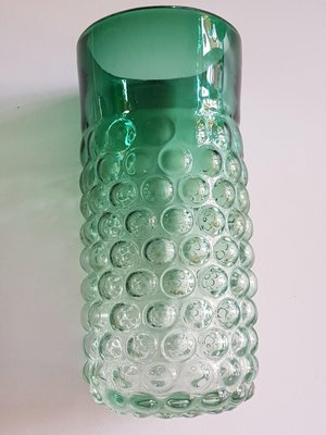Vintage Green Glass Vase By Archimede Seguso For Venini For Sale