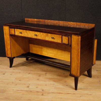 Art Deco Italian Wooden Desk 1950s For Sale At Pamono