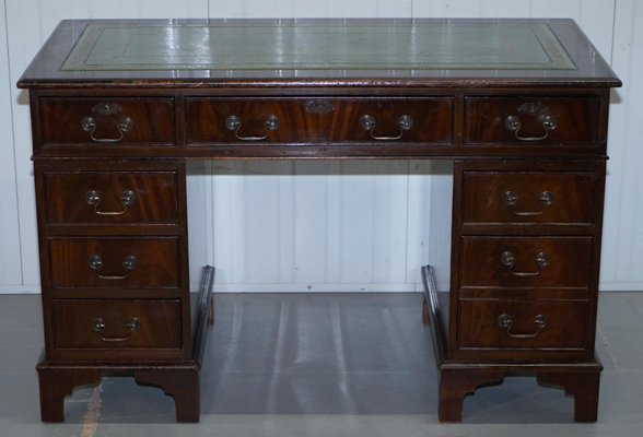 Antique Mahogany Twin Pedestal Partner Desk From Brights Of