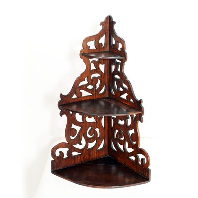 19th Century Solid Walnut Corner Shelf for sale at Pamono