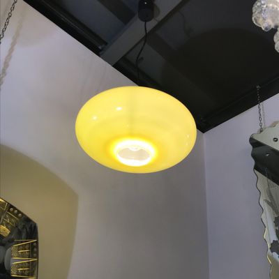 Yellow Glass Metal Ceiling Lamp From Stilnovo 1960s For At Yellow Glass Metal Ceiling Lamp From Stilnovo