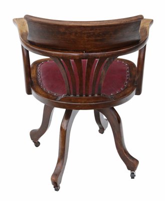 Antique Beech Swivel Desk Chair 1900s For At Pamono Antique Beech Swivel Desk Chair 1900s