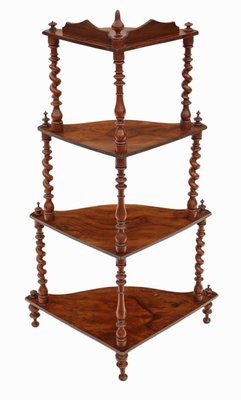 Antique Victorian Figured Walnut Corner Shelf For Sale At Pamono