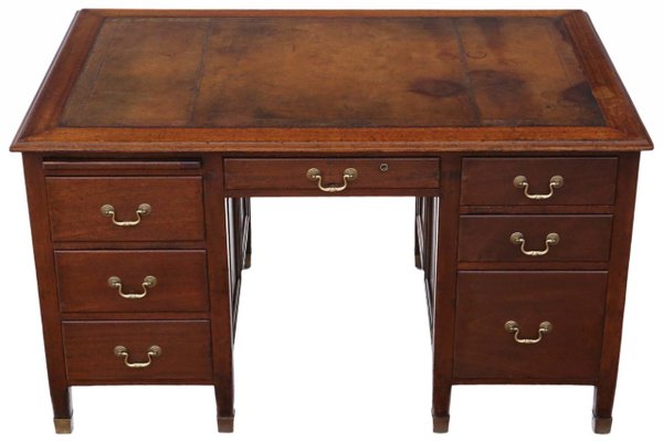 Mahogany Twin Pedestal Partner Desk 1920s For Sale At Pamono