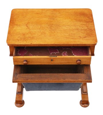 Antique William Iv Birdseye Maple Sewing Table 1830s For Sale At