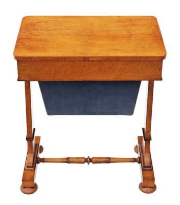 Antique William Iv Birdseye Maple Sewing Table 1830s For Sale At