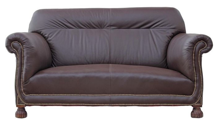 Antique Two Seater Leather Sofa 1900s