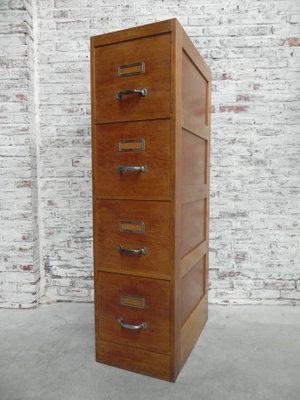 Vintage Oak 4 Drawer Filing Cabinet 1950s For At Pamono Vintage Oak 4 Drawer Filing Cabinet 1950s 12