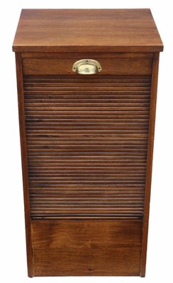 Antique Mahogany Tambour Fronted Filing Cabinet 1915 For Sale At