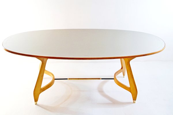 Mid Century Oval Dining Table By Gio Ponti 7794 00 Mid Century Oval Dining Table By Gio Ponti 10
