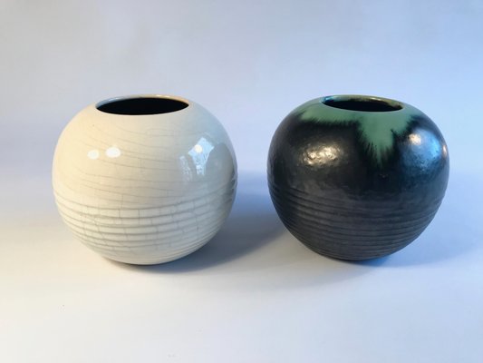 German Ceramic Vases Set By Wilhelm Diebener For Gotha Keramik
