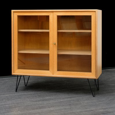 Mid Century Oak Sideboard With Hairpin Legs 1960s Mid Century Oak Sideboard With Hairpin Legs 1960s