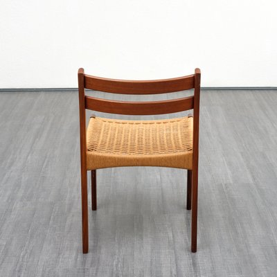 Danish Teak Wicker Chairs 1960s Set Of 4 For At Pamono Danish Teak Wicker Chairs 1960s Set