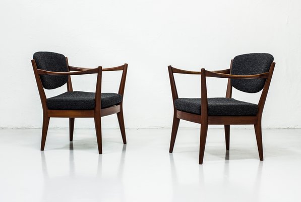 Norwegian Kaminstolen Chairs By Fredrik Kayser Adolf Relling For Arnestad Bruk 1950s Set Of 2