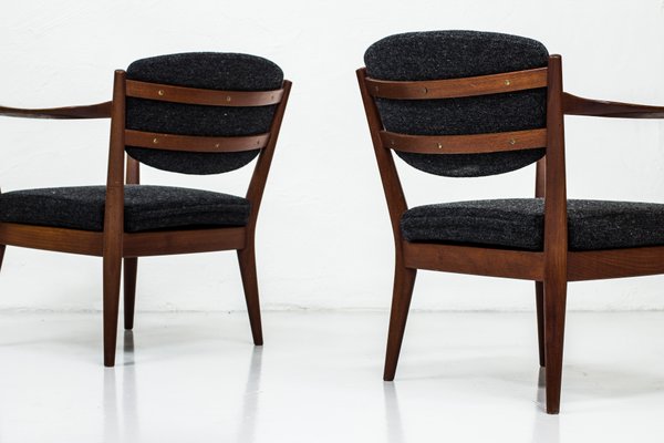 Norwegian Kaminstolen Chairs By Fredrik Kayser Adolf Relling For Arnestad Bruk 1950s Set Of 2