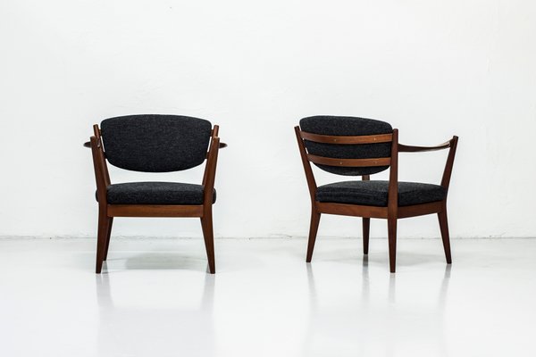 Norwegian Kaminstolen Chairs By Fredrik Kayser Adolf Relling For Arnestad Bruk 1950s Set Of 2