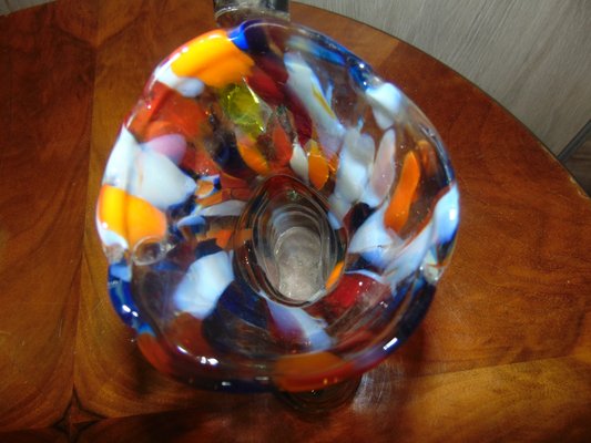 Vintage Multi Colored Glass Fruit Basket Vase Set From Zabkowice Glassworks 1970s For Sale At Pamono Vintage colored glass vase image antique glass living room crystal description: vintage multi colored glass fruit basket vase set from zabkowice glassworks 1970s