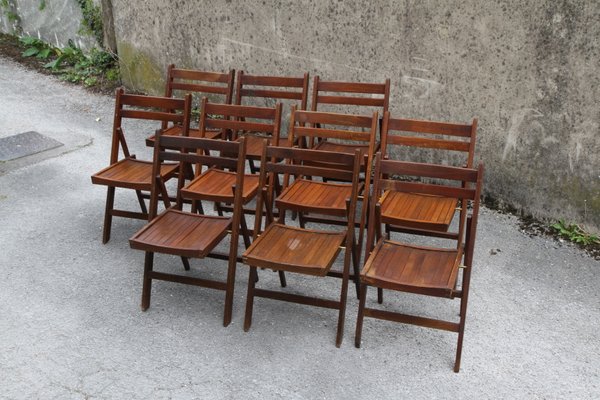 Wooden Conference Chairs 1950s Set Of 10