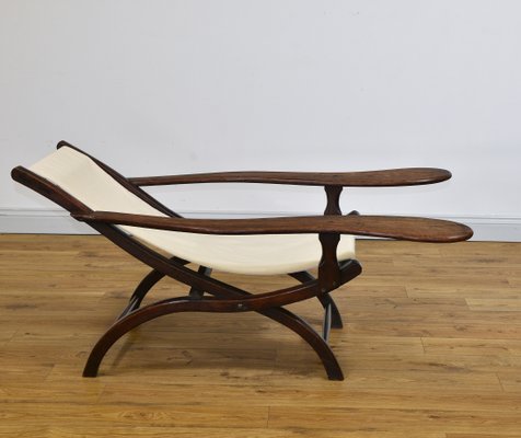 19th Century Colonial Teak Plantation Chair For Sale At Pamono