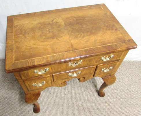 Antique Queen Anne Walnut Side Table With Drawers For Sale At Pamono