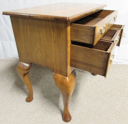 Antique Queen Anne Walnut Side Table With Drawers For Sale At Pamono