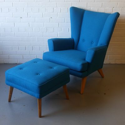Mid Century 406 Wingback Armchair 405 Footstool From G Plan