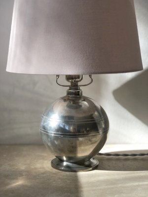 pewter table lamp