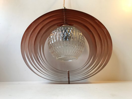 Danish Copper Moon Pendant Lamp By Werner Schou For Coronell 1960s Danish Copper Moon Pendant Lamp By Werner Schou For Coronell 1960s