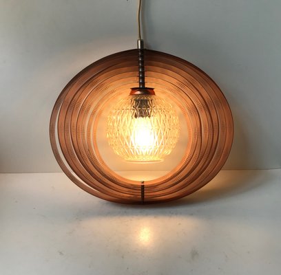 Danish Copper Moon Pendant Lamp By Werner Schou For Coronell 1960s Danish Copper Moon Pendant Lamp By Werner Schou For Coronell 1960s