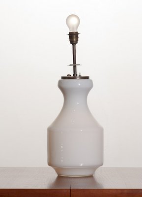 large white floor lamp