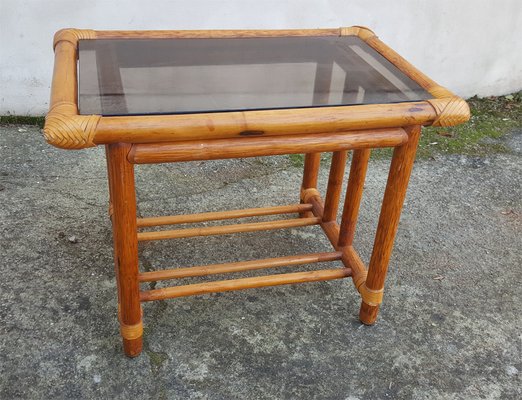Vintage Bamboo Rattan Table 1960s For At Pamono Vintage Bamboo Rattan Table 1960s 4